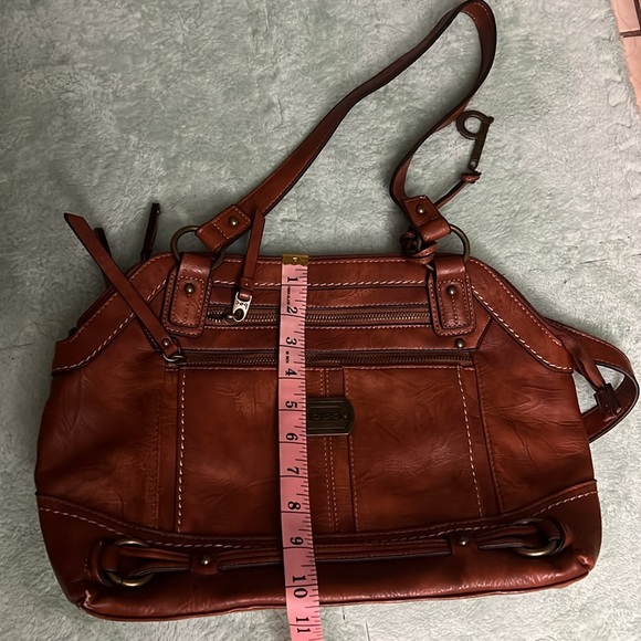 Womens Faux Leather Convertible Satchel Handbag - Picture 6 of 9